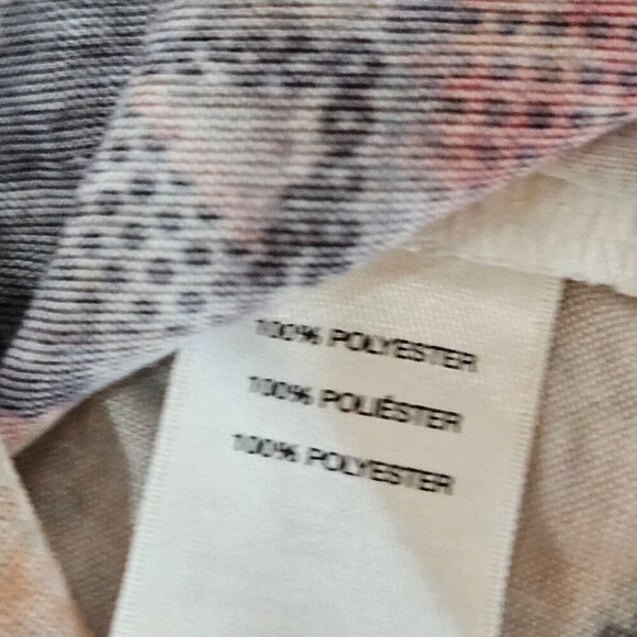 Chico's Size 2 Large Geometric Sequin Top Mesh Sleeve Aztec Southwestern Artsy - Picture 7 of 10